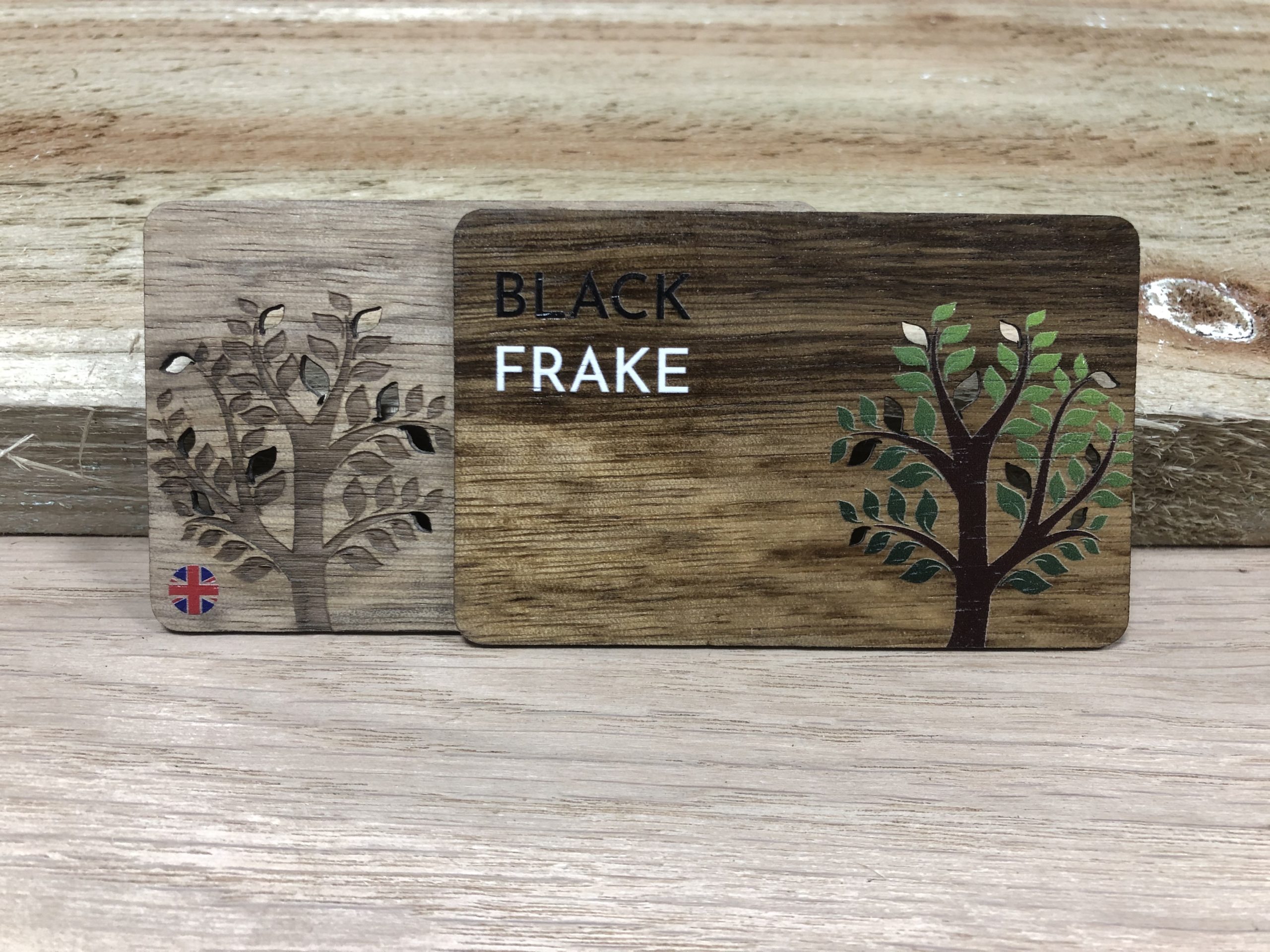 Printed Black Frake Wooden Business Cards