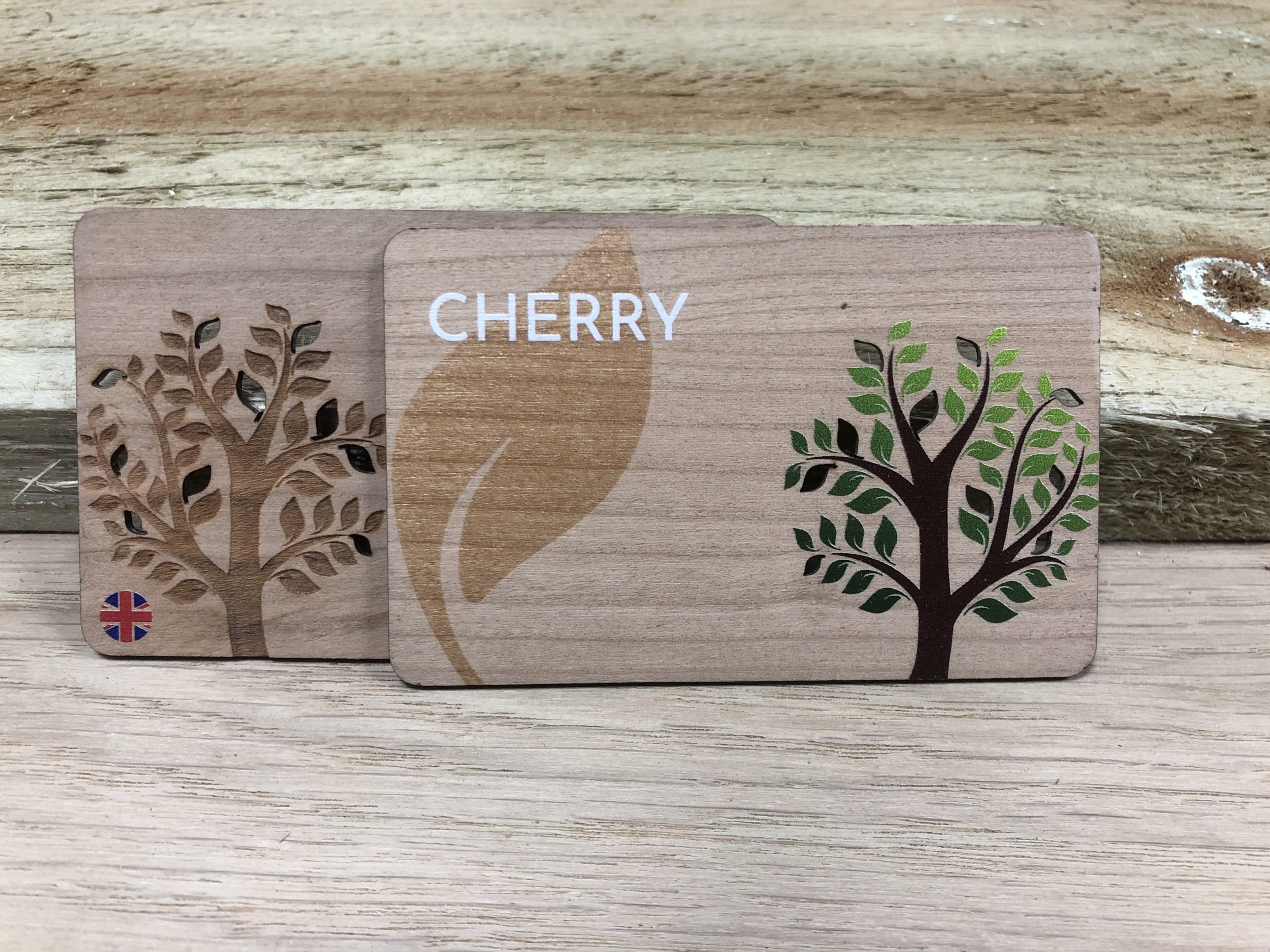 Printed Cherry wooden business cards