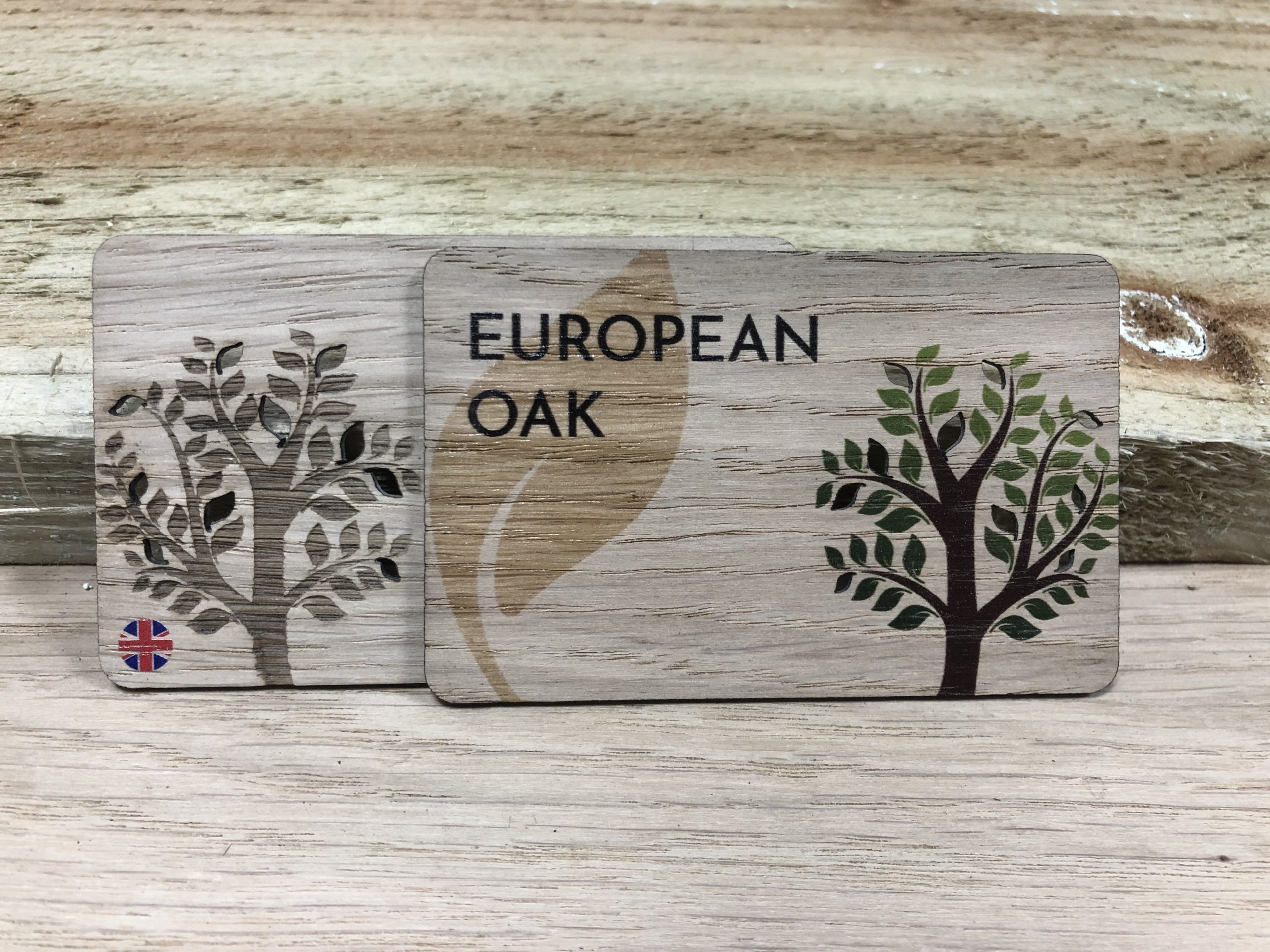 Printed Oak wooden business cards
