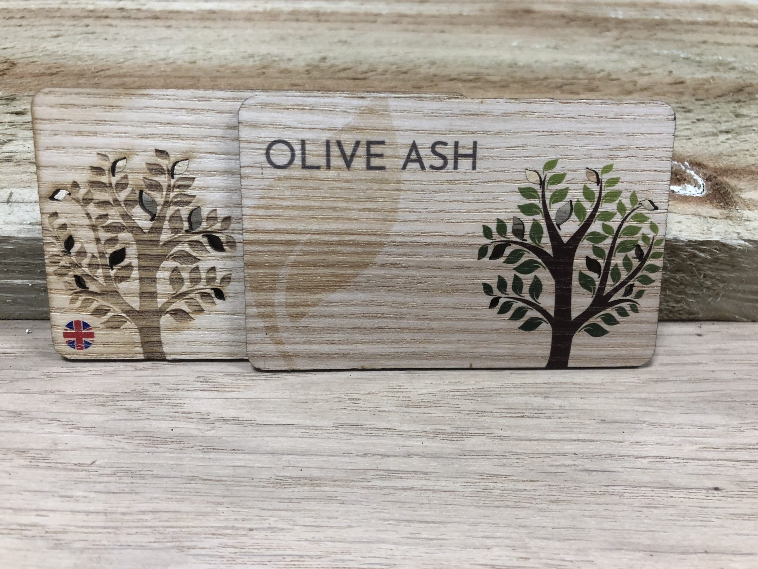 Printed Olive Ash Wooden Business cards
