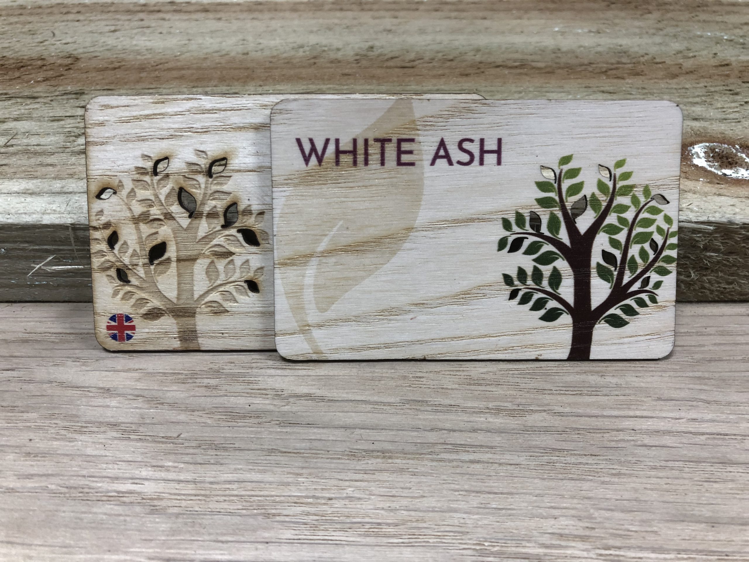 Printed White ash wooden business cards