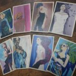 Image of a selection of postcards made for artist Jane Denman