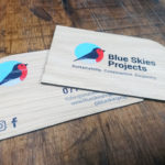 Maple wooden business card