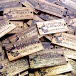 Wooden Labels printed with logo