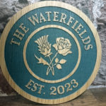 Waterfields Sign Solid Oak
