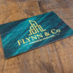 Printed wooden business cards
