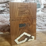 Solid Walnut bespoke wooden Award wooden trophy