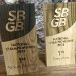 Skateboard GB Wooden Championship trophy made by inspirwood