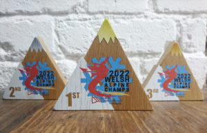 Snow Sports Wales Trophies Awards made from wood