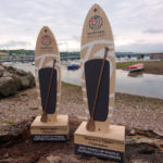 Surfing England SUP Trophies made from wood