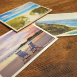 Tresco island wooden postcards