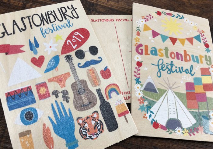 Glasonbury-Festival-Wooden-postcards Glasonbury Festival Wooden postcards