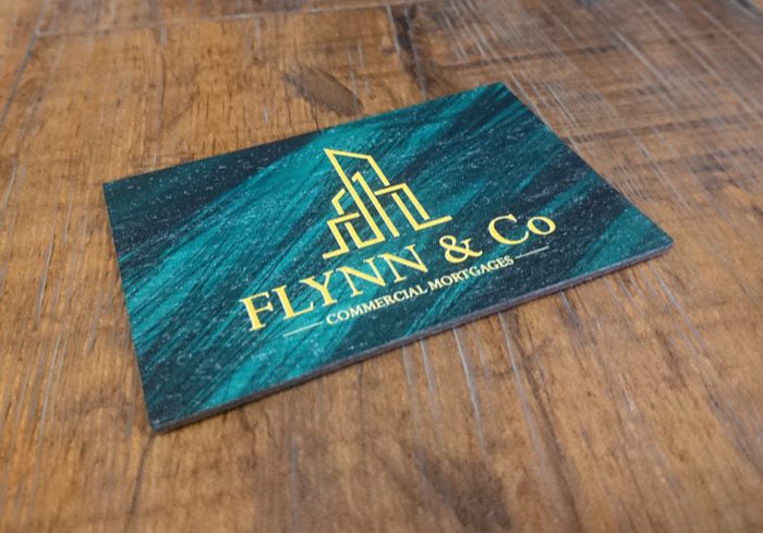 Printed wooden business cards