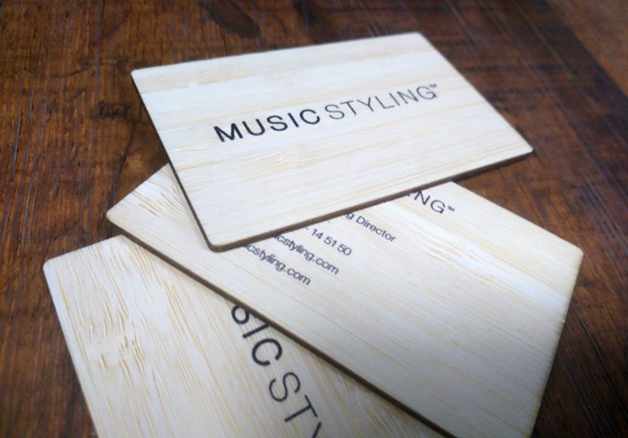 Printed Bamboo fsc wooden business cards