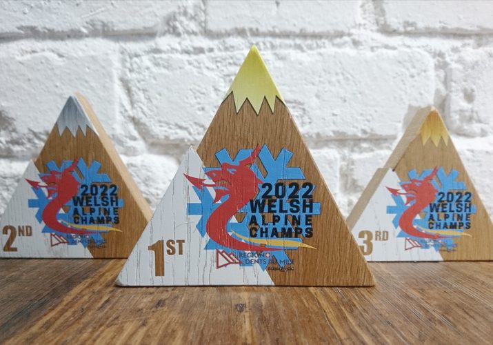 Snow Sports Wales Trophies Awards made from wood