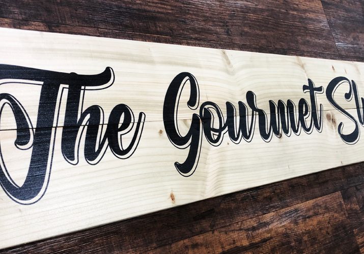 Wooden Trade Counter Sign
