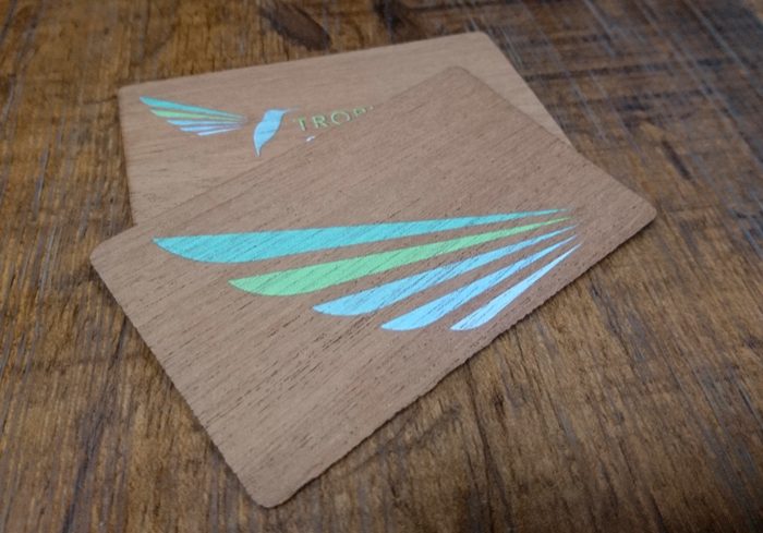 Sapele Wood card with Contactless Chip