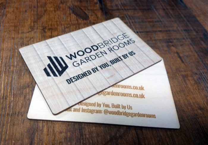 Wooden Business Cards Printed on Maple